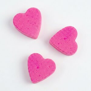 Fresh Cut Rose Bath Bomb by SBODi in heart shape with romantic floral scent