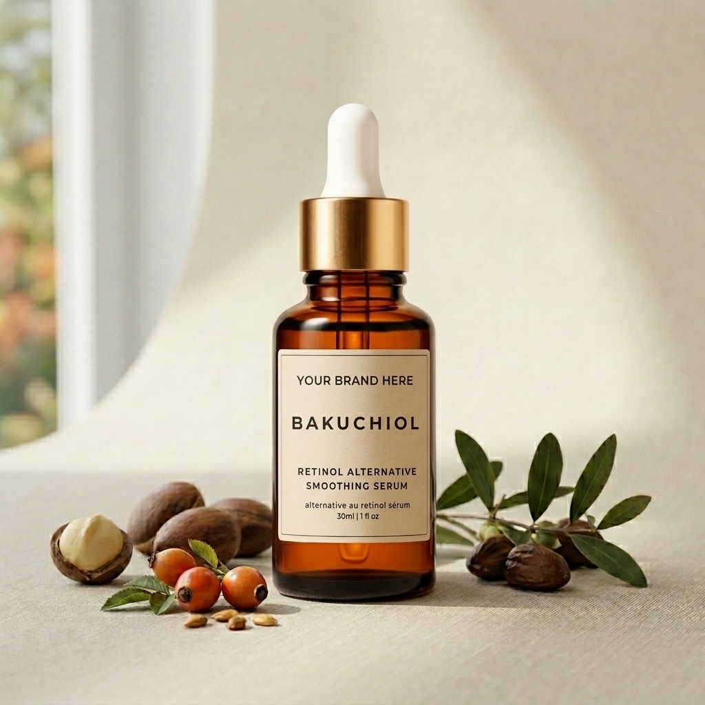 Sbodi Bakuchiol Vegan Retinol Serum Bottle Clean Studio Shot