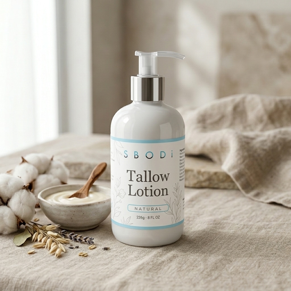 Tallow Milk Nourishing Hydration Lotion for deep skin hydration by Sbodi