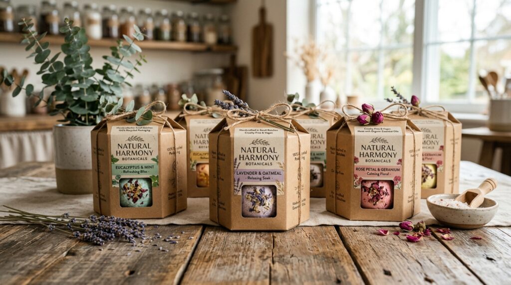 private label bath bombs packaging and branding ideas