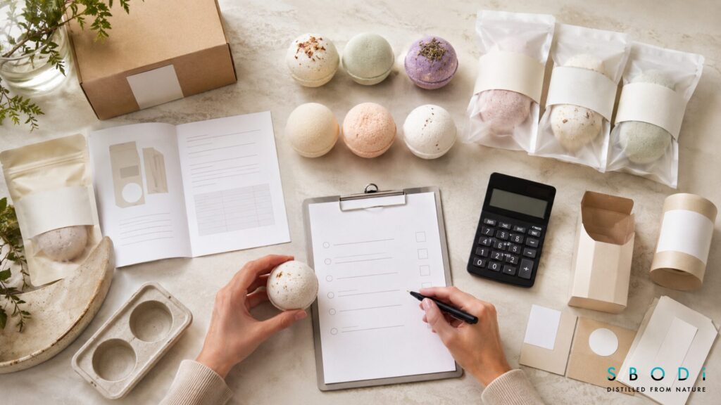Complete Guide to Wholesale Bath Bombs & Private Label Bath Bombs for Businesses 5 Bath bomb supplier evaluation with samples, packaging, and documents