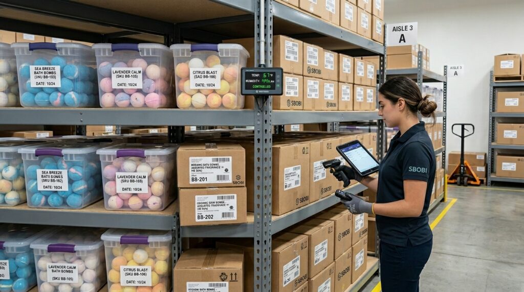 storage and logistics best practices for wholesale bath bombs