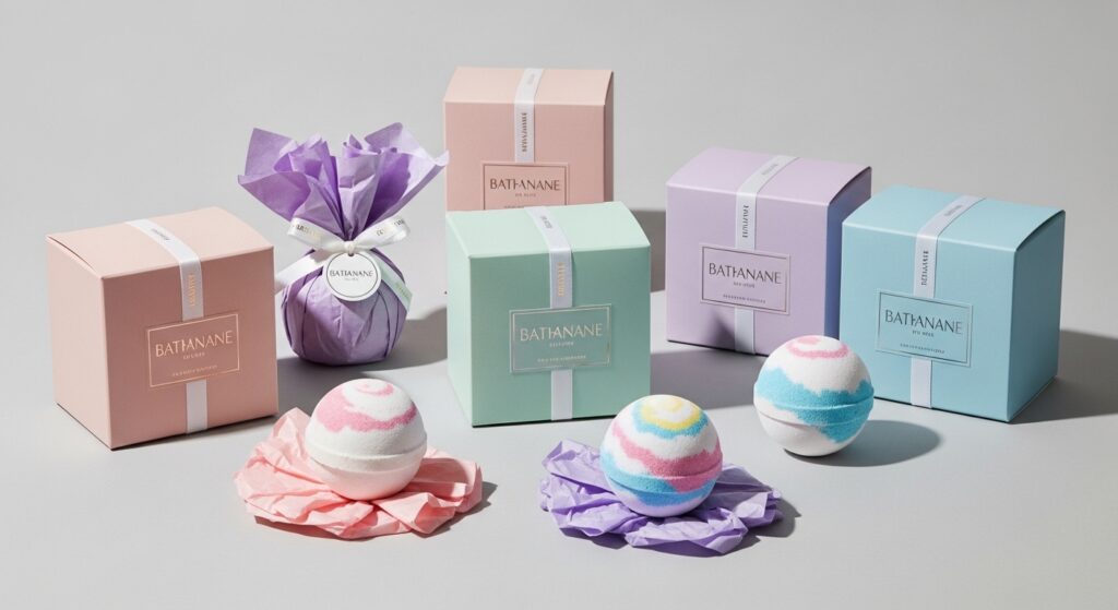 bath bomb branding and packaging design