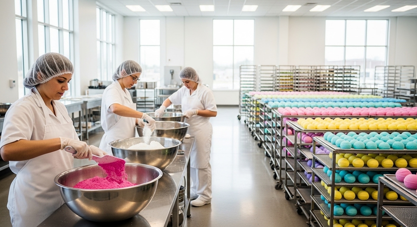 Private Label Manufacturer for Wholesale Bath Bombs and wholesale bath bombs production process - SBODi
