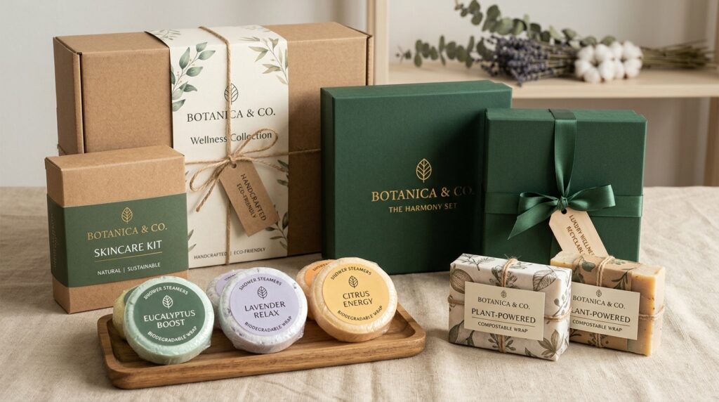 Eco friendly packaging for private label shower steamers