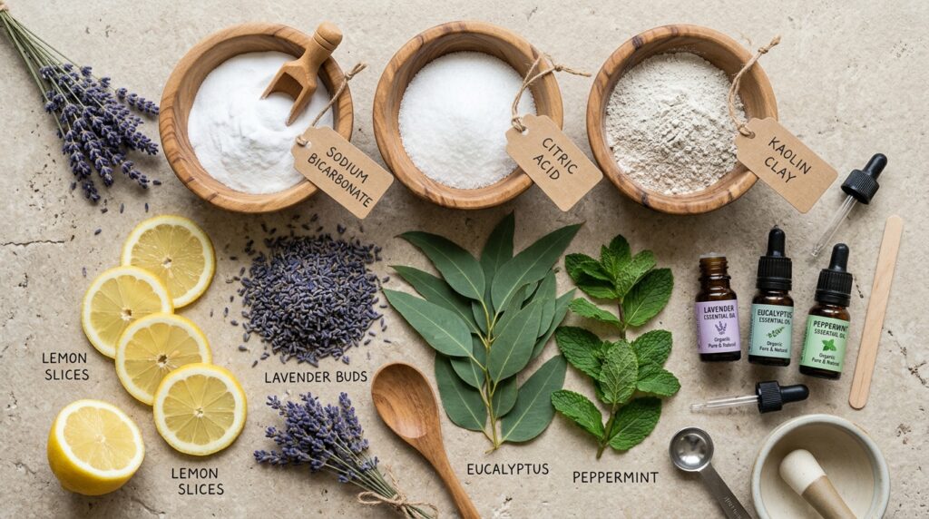 Natural ingredients used in shower steamers