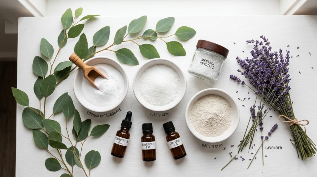 Ingredients used in premium shower steamers