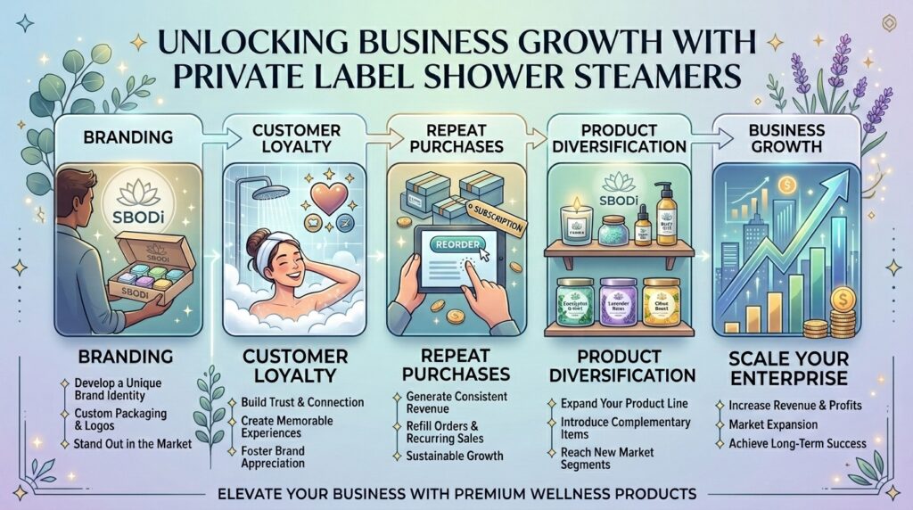 Benefits of private label shower steamers for wellness brands