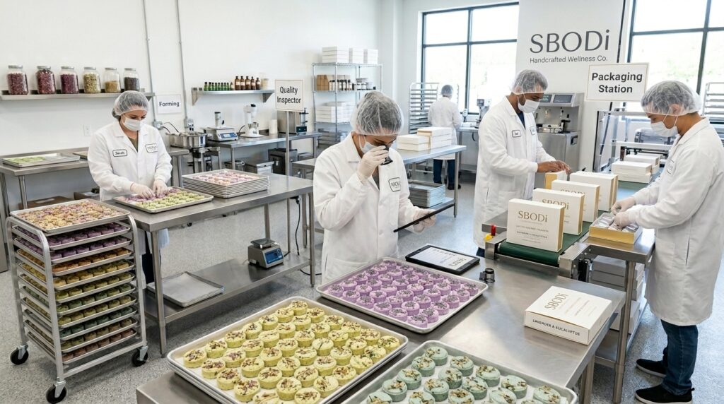 private label shower steamers manufacturing process