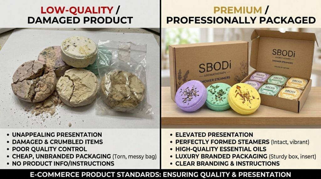 private label shower steamers quality control