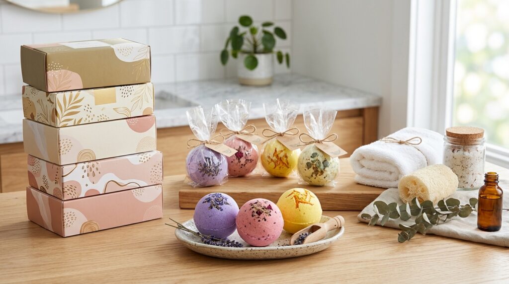 How to Find the Best Bath Bomb Manufacturer for Your Brand 9 bath bombs for resale with retail packaging and wholesale display
