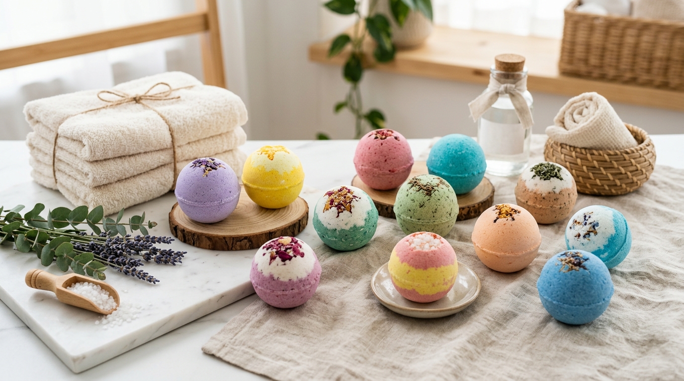 Wholesale bath bombs USA displayed for retail buying guide