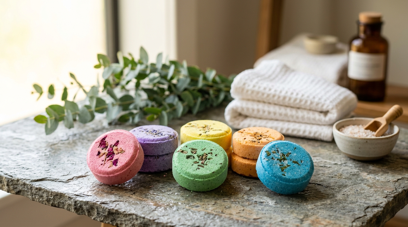 Wholesale shower steamers usa supplier product display for bath and body retailers