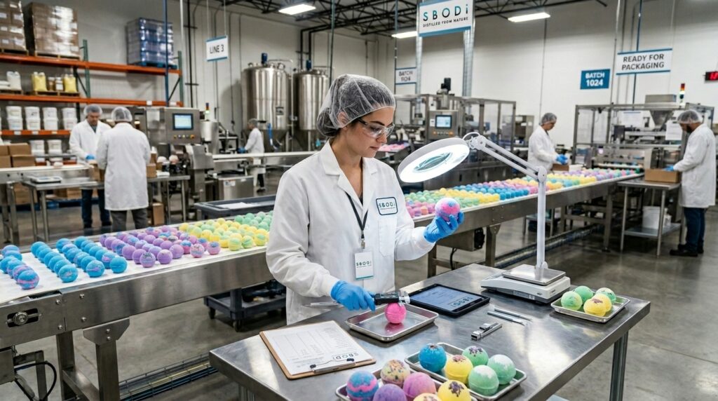 Private Label Bath Bombs USA for Boutique Brands 7 bath bomb quality control manufacturing