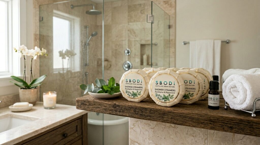 Private Label Bath Bombs USA for Boutique Brands 3 private label shower steamers individually wrapped