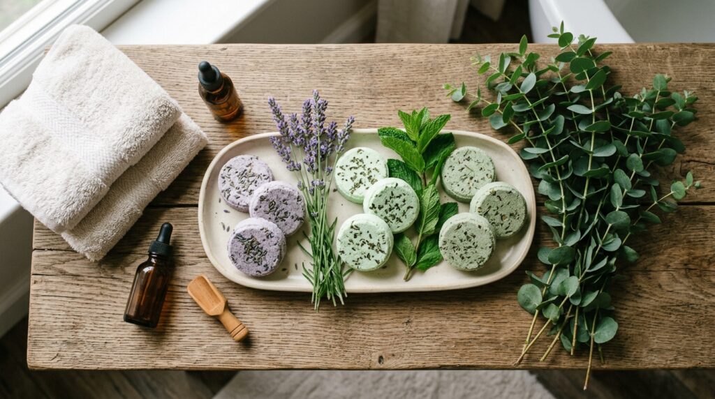 Shower Steamers Eucalyptus: Benefits for Relaxation and Stress Relief 9 Shower steamers eucalyptus peppermint and lavender collection