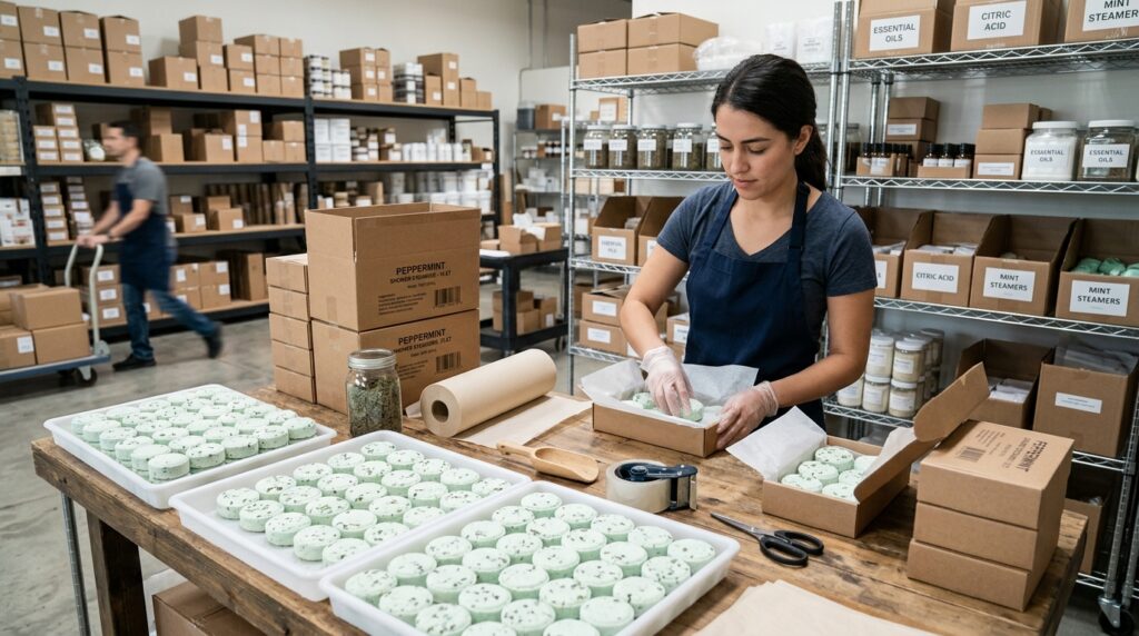 Peppermint Shower Steamers for Morning Energy and Focus 8 Wholesale peppermint shower steamers packed for retail