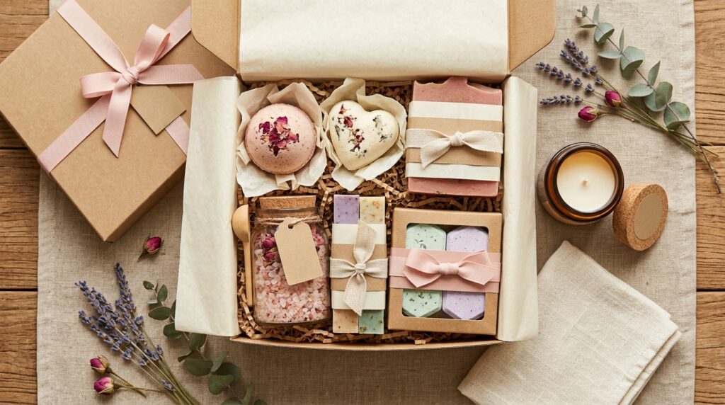 Romantic Bath Bombs for Couples and Gift Boxes: A Complete Product Planning Guide 4 Romantic bath gift set with bath bombs bath salts shower steamers soap and candle