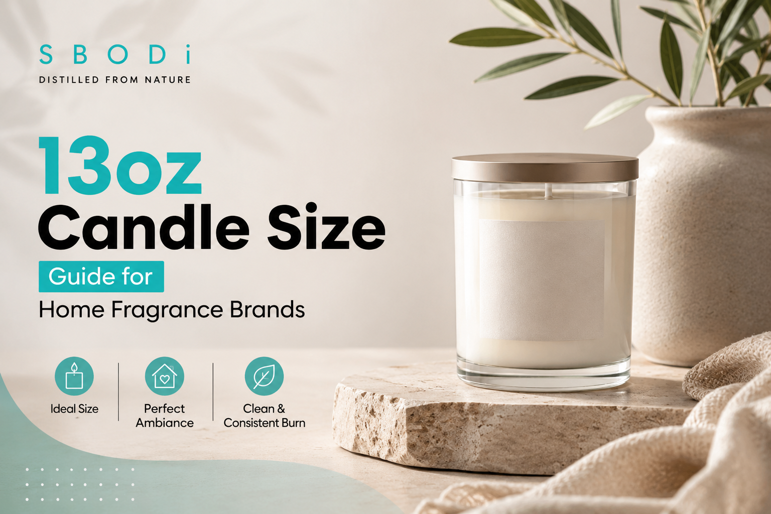 13oz candle in a premium glass tumbler