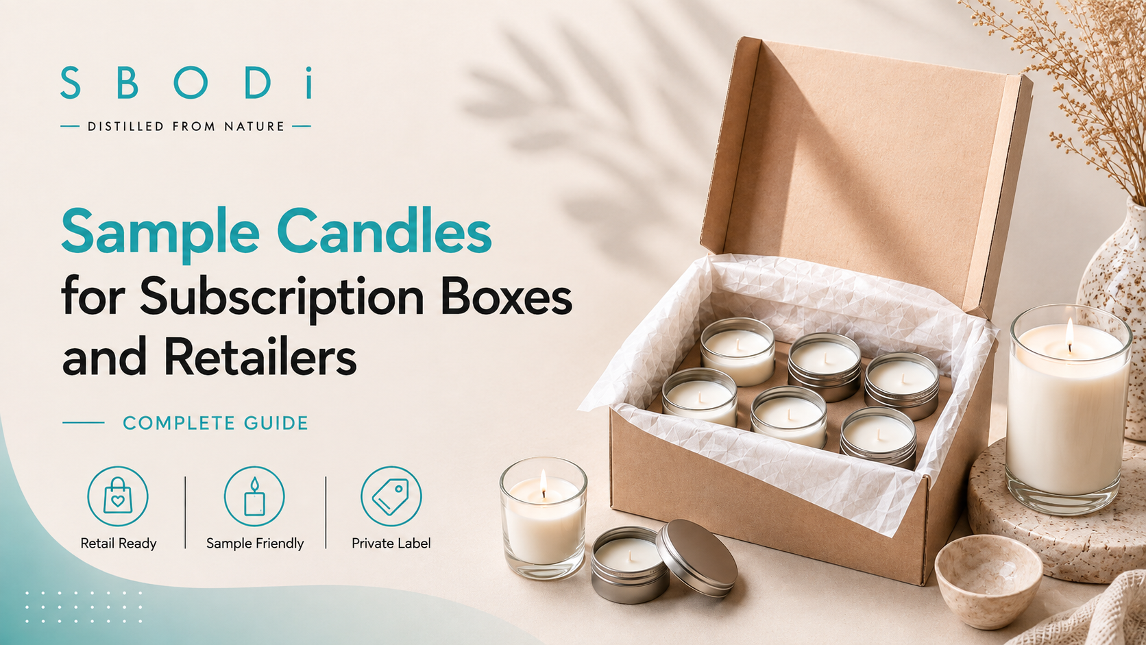 Sample candles for subscription boxes and retail fragrance discovery