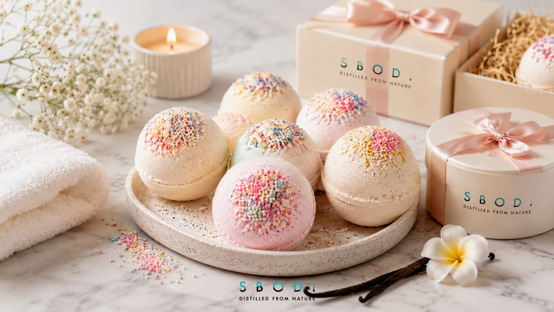 Birthday Cake Bath Bombs for Gift Boxes