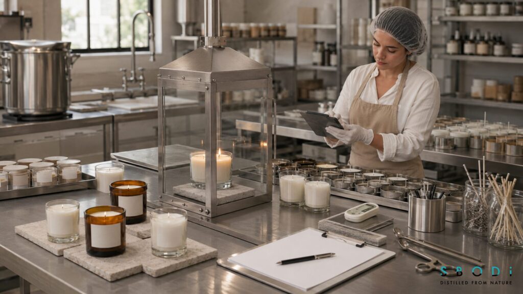 Private label candle burn testing and quality control