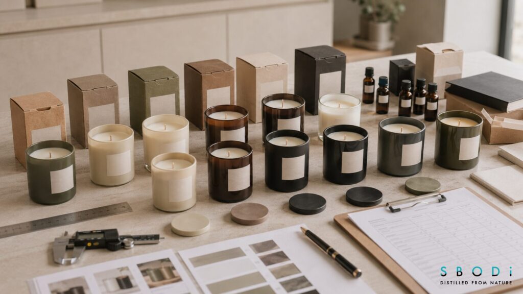 Private label candle manufacturer sample comparison