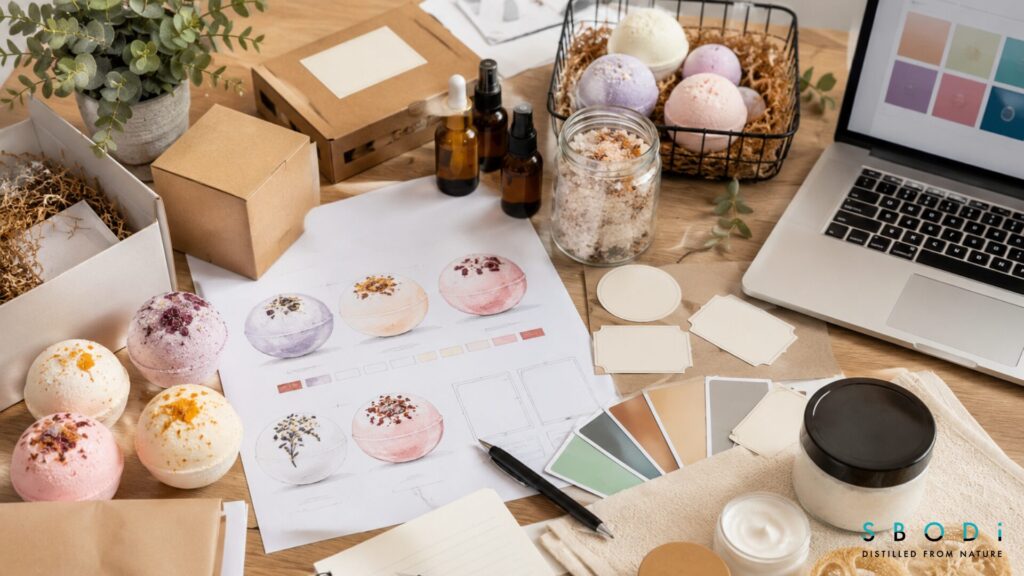 Fruit Bath Bombs Trending in the Bath Industry: Retail, Wholesale, and Private Label Guide 5 Fruit bath bomb collection planning with samples and packaging