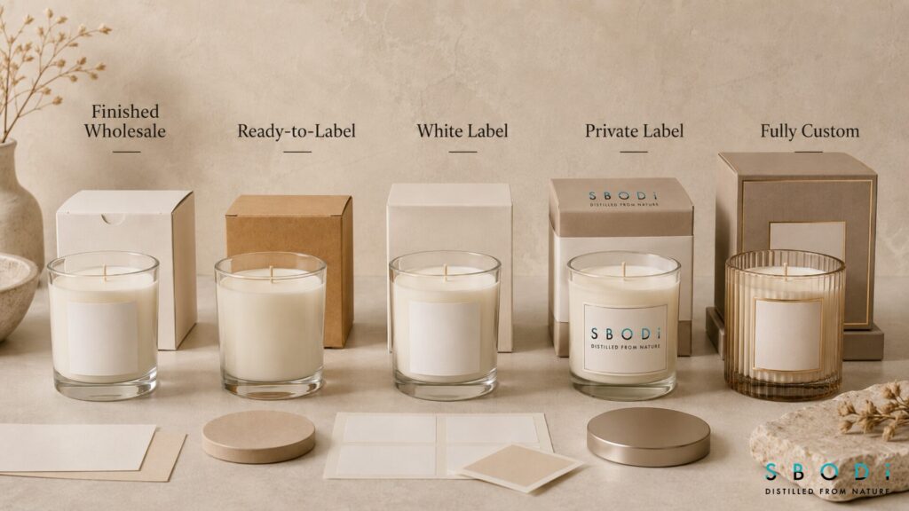 Wholesale white label and private label candle comparison