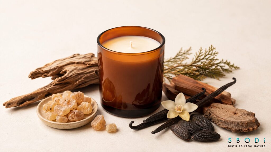 Amber Candle Fragrance Benefits for Relaxation 1 Amber candle creating a warm relaxation atmosphere