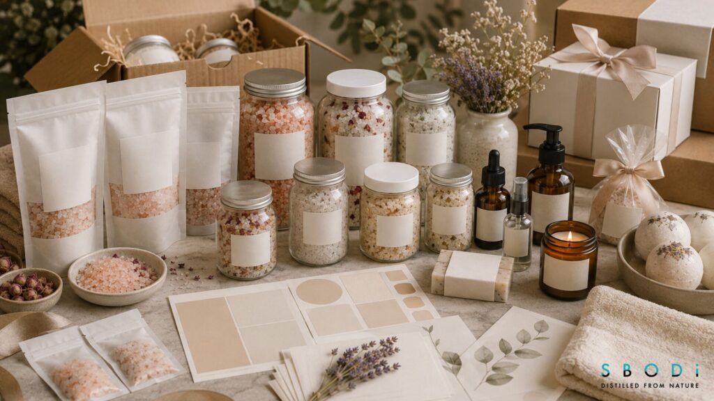 How to Create a Luxury Private Label Bath Salts Brand 9 Finished luxury private label bath salts brand ready for retail