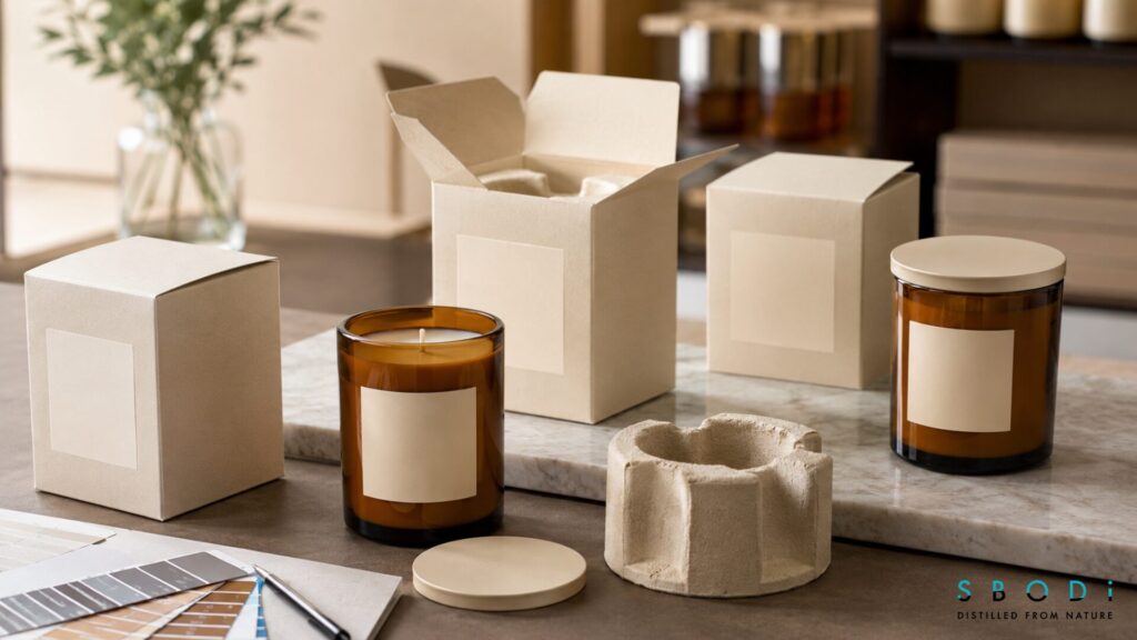 Amber Candle Fragrance Benefits for Relaxation 6 Amber candle packaging and protective cartons