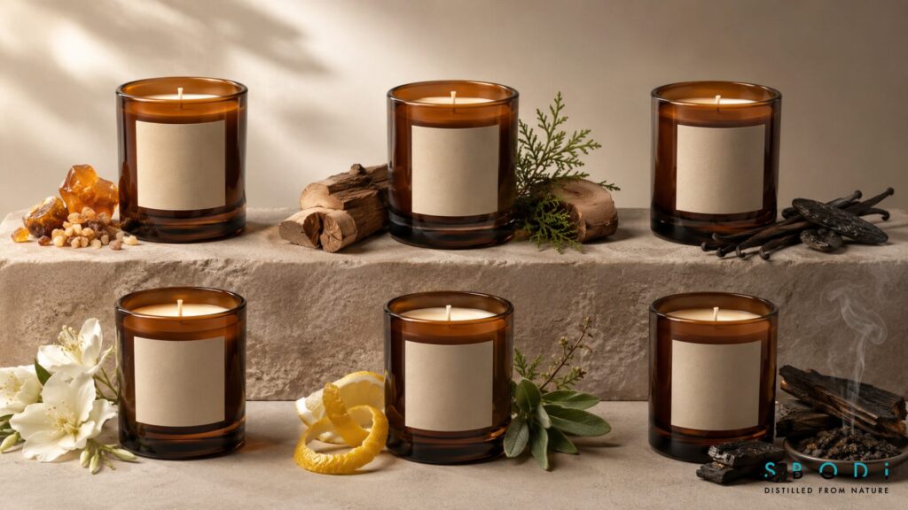 Popular amber candle fragrance styles