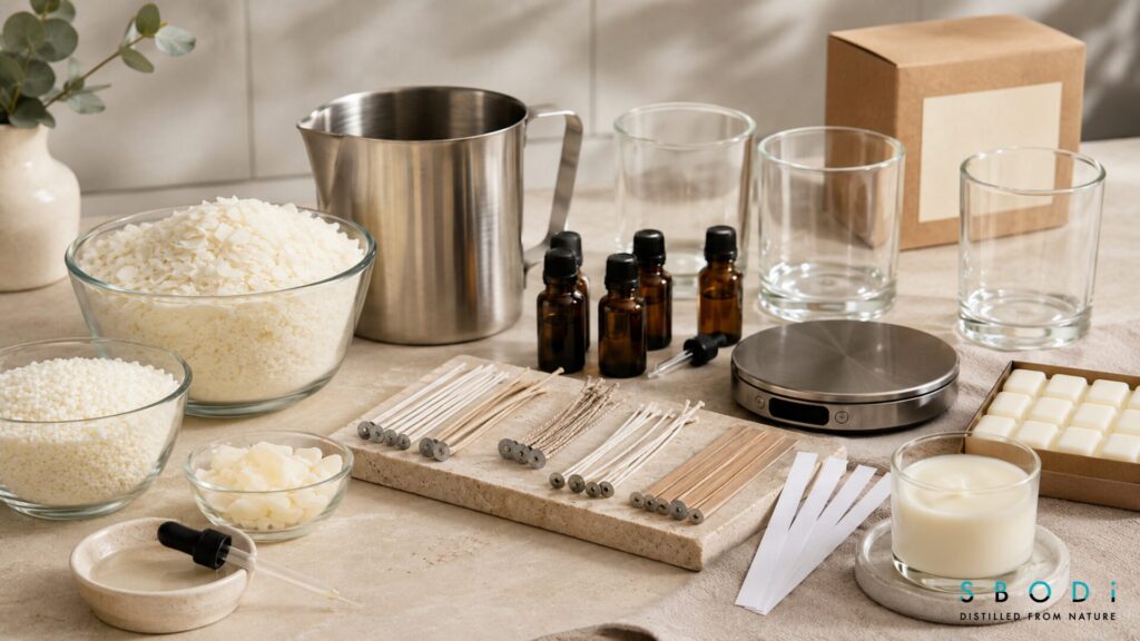 Private Label Candles Wholesale US Guide 3 Candle wax wick and fragrance formulation materials