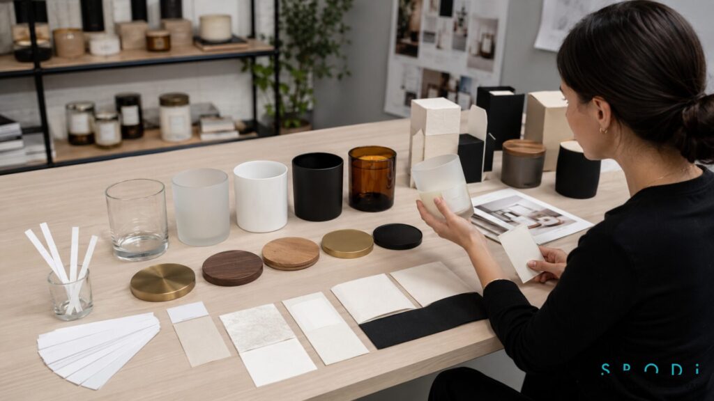 Comparing glass tumbler candle finishes, labels, lids, and fragrances