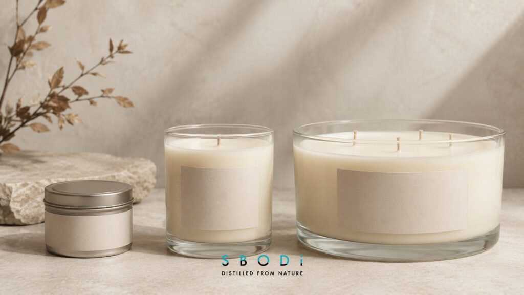 13oz Candle Size Guide for Home Fragrance Brands 1 Travel candle, 13oz candle, and large candle comparison