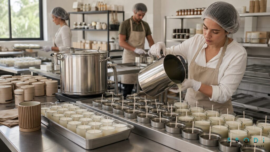 Private Label Candles Wholesale US Guide 4 Private label candle manufacturing and production process