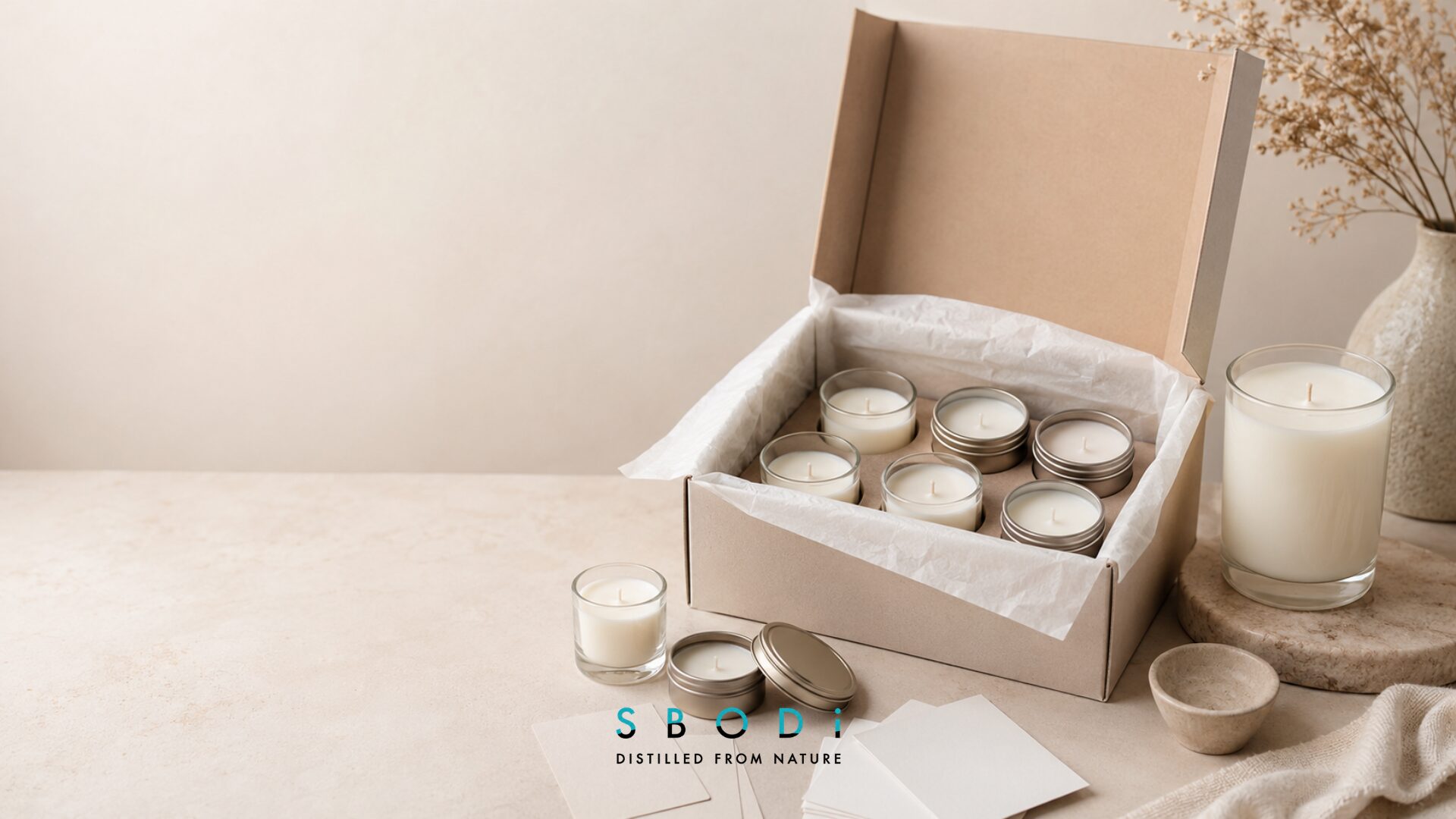 Sample candles for subscription boxes and retail fragrance discovery
