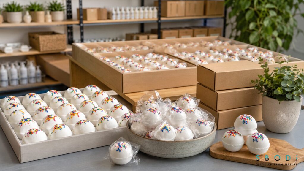 wholesale birthday cake bath bombs in bulk packaging for resale