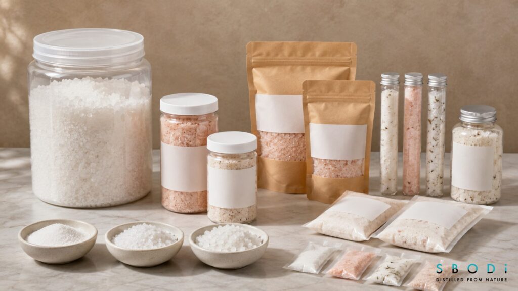 Why Wholesale Bath Salts Remain Popular in Self-Care Markets 1 Wholesale bath salt formats including bulk salts, jars and pouches