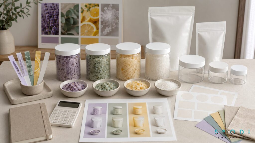 Why Wholesale Bath Salts Remain Popular in Self-Care Markets 5 Wholesale bath salt product range and packaging planning