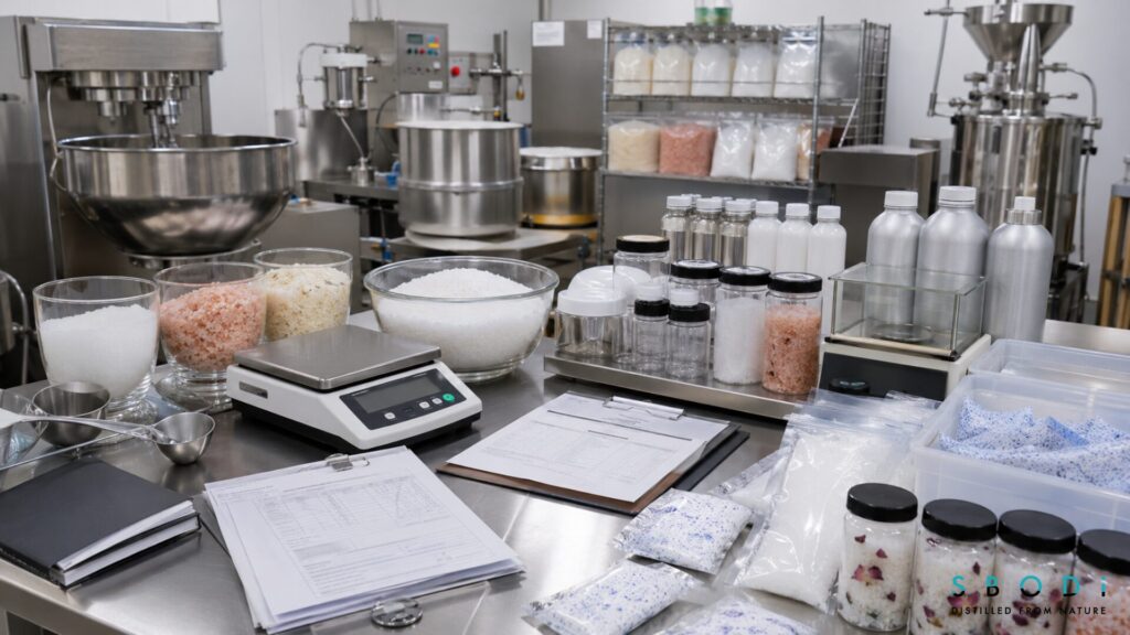 Why Wholesale Bath Salts Remain Popular in Self-Care Markets 6 Wholesale bath salt manufacturing and batch quality control