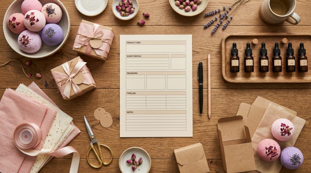 Romantic Bath Bombs for Couples and Gift Boxes: A Complete Product Planning Guide 5 Planning romantic bath bomb gift boxes with packaging samples and bath products