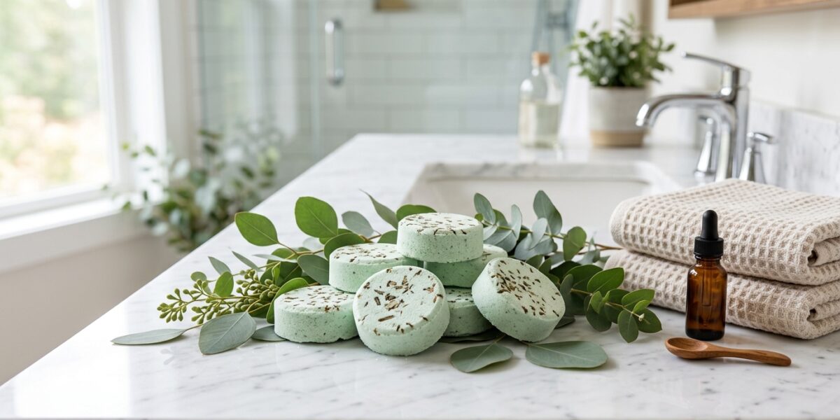 Shower steamers eucalyptus tablets for relaxation routine