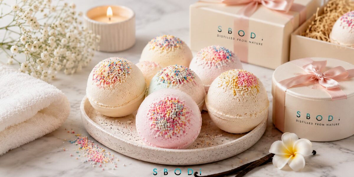 Birthday Cake Bath Bombs for Gift Boxes